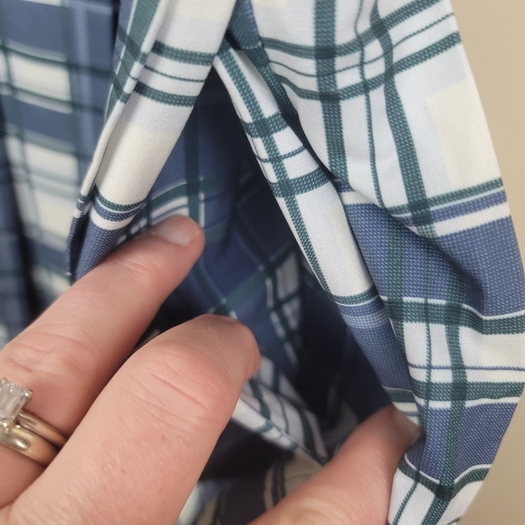 Tory Burch Sport Sleeveless Blue Plaid Pleated Golf Dress size XL - Picture 9 of 13